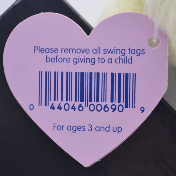 Dinky the Yellow Dinosaur Puffkins by Swibco Style 6633 Bean Bag Plush - Picture 8 of 8